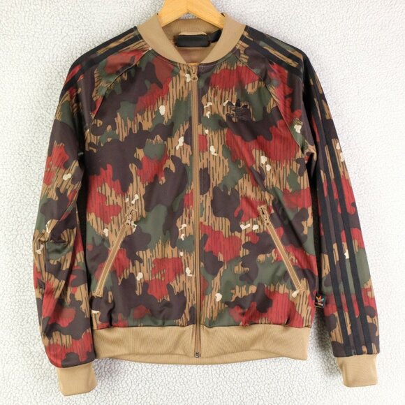 Adidas X Pharrell Williams Jacket Mens Small Camo Bomber Athletic Lightweight - Picture 1 of 11